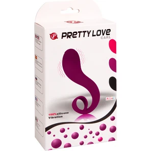  Фиолетовый вибратор с хвостиком Pretty Love 20,5 см 
