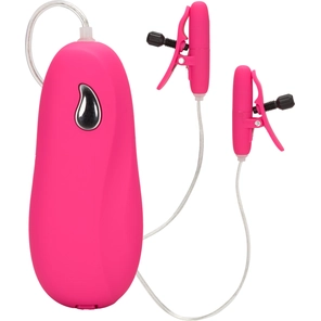  Розовые зажимы на соски с нагревательным эффектом с вибрацией Heated Nipple Teasers 