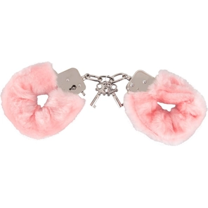  Розовые меховые наручники Love Cuffs Rose 
