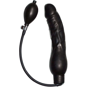  Латексный фаллоимитатор с функцией подкачки Black Latex Balloon 23 см 