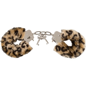  Леопардовые меховые наручники Love Cuffs Leo 