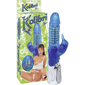  Hi-tech вибратор Kolibri с клиторальным отростком 25,5 см 