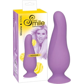  Фиолетовая анальная втулка Smile Hopper 10 см 