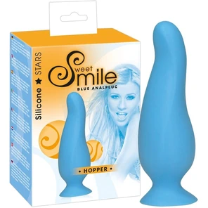  Голубая анальная втулка Smile Hopper 10 см 