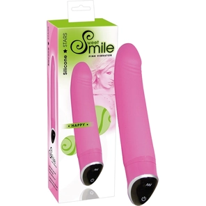  Розовый вибратор Smile Happy 22 см 