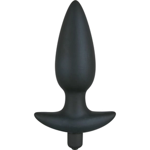  Чёрная анальная вибровтулка Black Velvet с 5 скоростями 17 см 