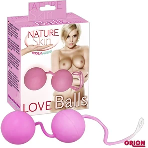  Розовые вагинальные шарики Colours Nature Skin 