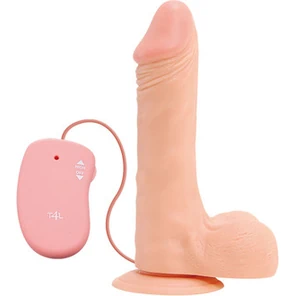  Телесный вибратор на присоске REALISTIC VIBRATOR REAL RAPTURE FLESH 24,5 см 