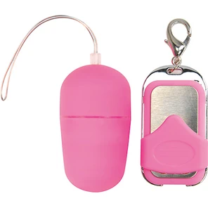  Розовое виброяичко с пультом ДУ VIBRATING EGG PLEASURE SHIVER MEDIUM 