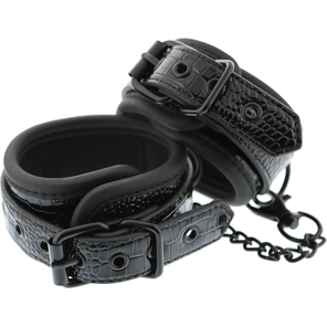  Черные оковы на щиколотки ANKLE CUFF CROCO 