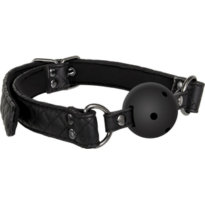  Черный кляп-шарик BALL GAG DIAMOND 
