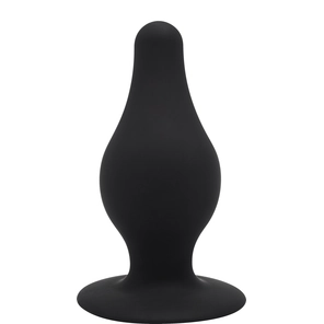  Черный анальный стимулятор DUAL DENSITY PLEASURE PLUG M 9,3 см 