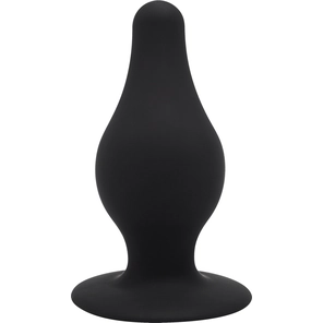  Черный анальный стимулятор DUAL DENSITY PLEASURE PLUG L 10,2 см 