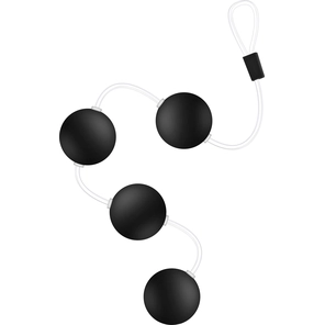  Черные анальные шарики Pleasure Balls 38,1 см 