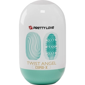  Бирюзовый мастурбатор-яйцо Twist Angel 
