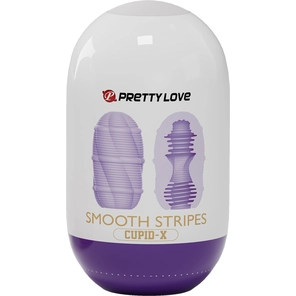  Сиреневый мастурбатор-яйцо Smooth Stripes 