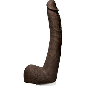  Коричневый фаллоимитатор-реалистик Signature Cocks Isiah Maxwell со съемной присоской 26 см 