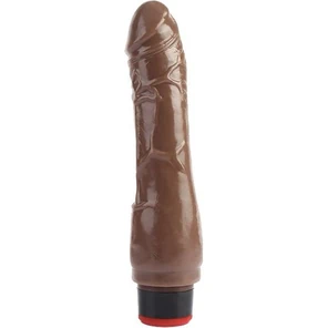  Коричневый вибратор-реалистик 8.1 Vibrating Dildo 20 см 