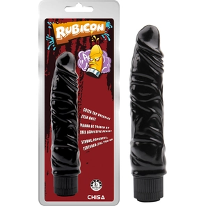 Черный вибратор Rude Vibrating Him 22 см 