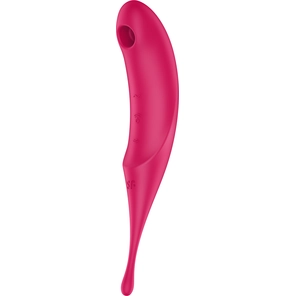  Красный вакуум-волновой стимулятор клитора Satisfyer Twirling Pro 