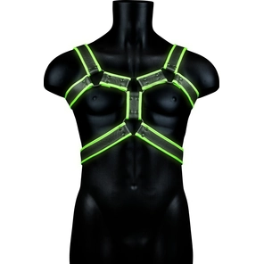  Стильная портупея Body Harness с неоновым эффектом размер L-XL 