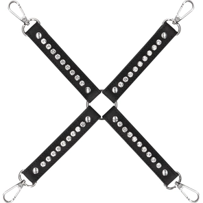  Черный крестообразный фиксатор Diamond Studded Hogtie 