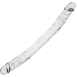  Прозрачный двусторонний фаллоимитатор Supreme Jelly Dildo 38,5 см 