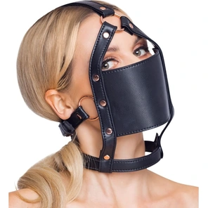  Черный намордник с кляпом-шаром Head Harness With A Gag 