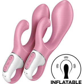  Розовый вибратор-кролик с расширением Air Pump Bunny 2 20,4 см 