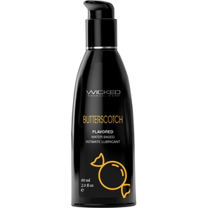  Лубрикант на водной основе с ароматом ирисок WICKED AQUA Butterscotch 60 мл 