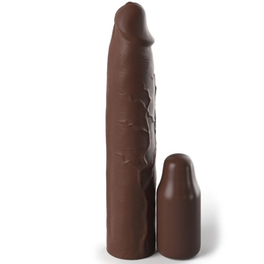  Коричневая насадка-удлинитель 3 Inch Silicone Mega X-tension 22,9 см 
