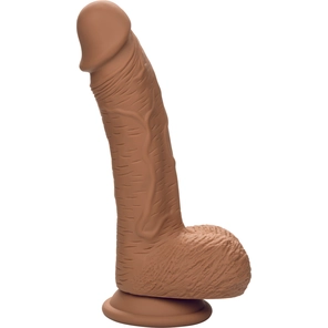  Коричневый фаллоимитатор Dual Density Silicone Studs 21,5 см 