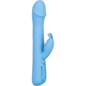  Голубой вибратор-кролик Elite Rotating Rabbit 23,5 см 