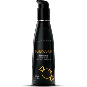  Лубрикант на водной основе с ароматом ирисок WICKED AQUA Butterscotch 120 мл 