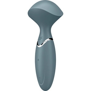  Серый вибромассажер Mini Wand-er 16 см 