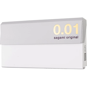  Презервативы Sagami Original 0.01 L-size увеличенного размера 5 шт 