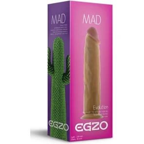 Телесный фаллоимитатор без мошонки Mad Cactus 23 см. FFF 