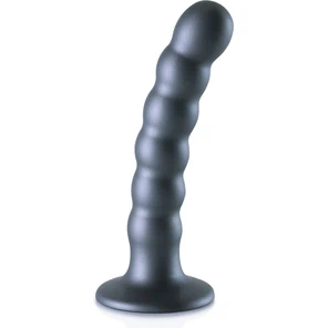  Серый фаллоимитатор Beaded G-Spot 13,8 см 