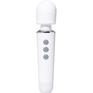  Белый жезловый вибромассажёр Wand Massager 19 см 