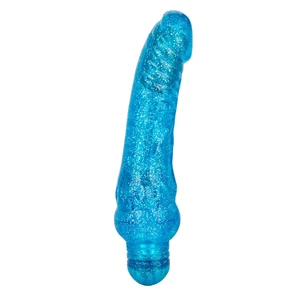  Синий вибратор-реалистик Sparkle Glitter Jack 18,25 см 