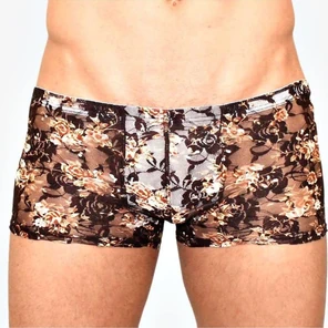  Мужские сетчатые боксеры с бежевыми розами Rose Boxer 