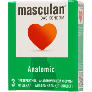  Презервативы анатомической формы Masculan Anatomic 3 шт 