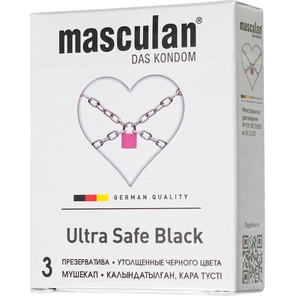  Ультрапрочные презервативы Masculan Ultra Safe Black 3 шт 