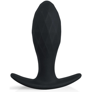  Черная силиконовая анальная пробка Sex Expert 8,5 см 