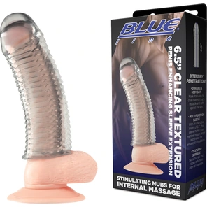  Текстурированная насадка на пенис Clear Textured Penis Enhancing Sleeve Extension 16,5 см 