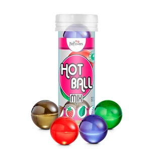  Ароматизированный лубрикант Hot Ball Mix на масляной основе (4 шарика по 3 гр.) 
