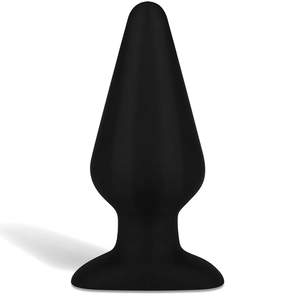  Черный плаг из силикона Seamless Silicone Butt Plug 15 см 