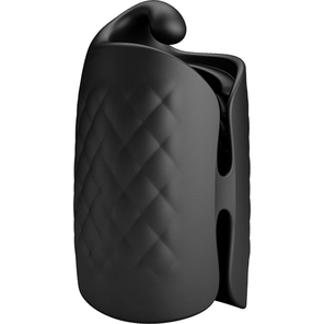  Черный мастурбатор с вибростимуляцией головки Black Glans Trainer 