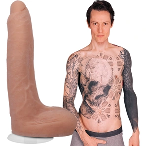  Телесный фаллоимитатор с мошонкой на съемной присоске Owen Gray Signature Cocks 23,5 см 