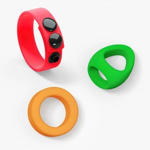  Набор из 3 разноцветных эрекционных колец Kit Neon Ring 
